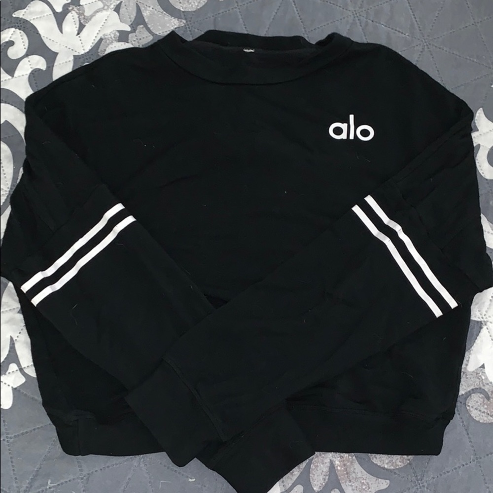 ALO crew neck sweater with open back